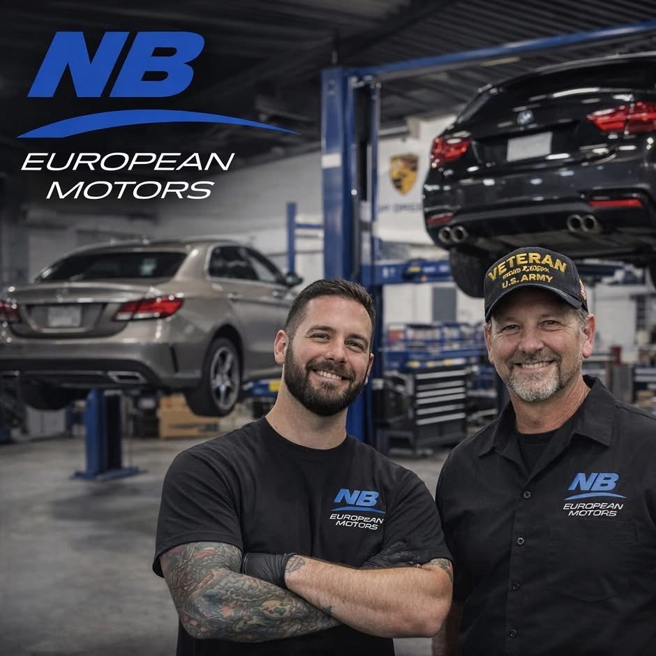 The NB European Motors team in their shop